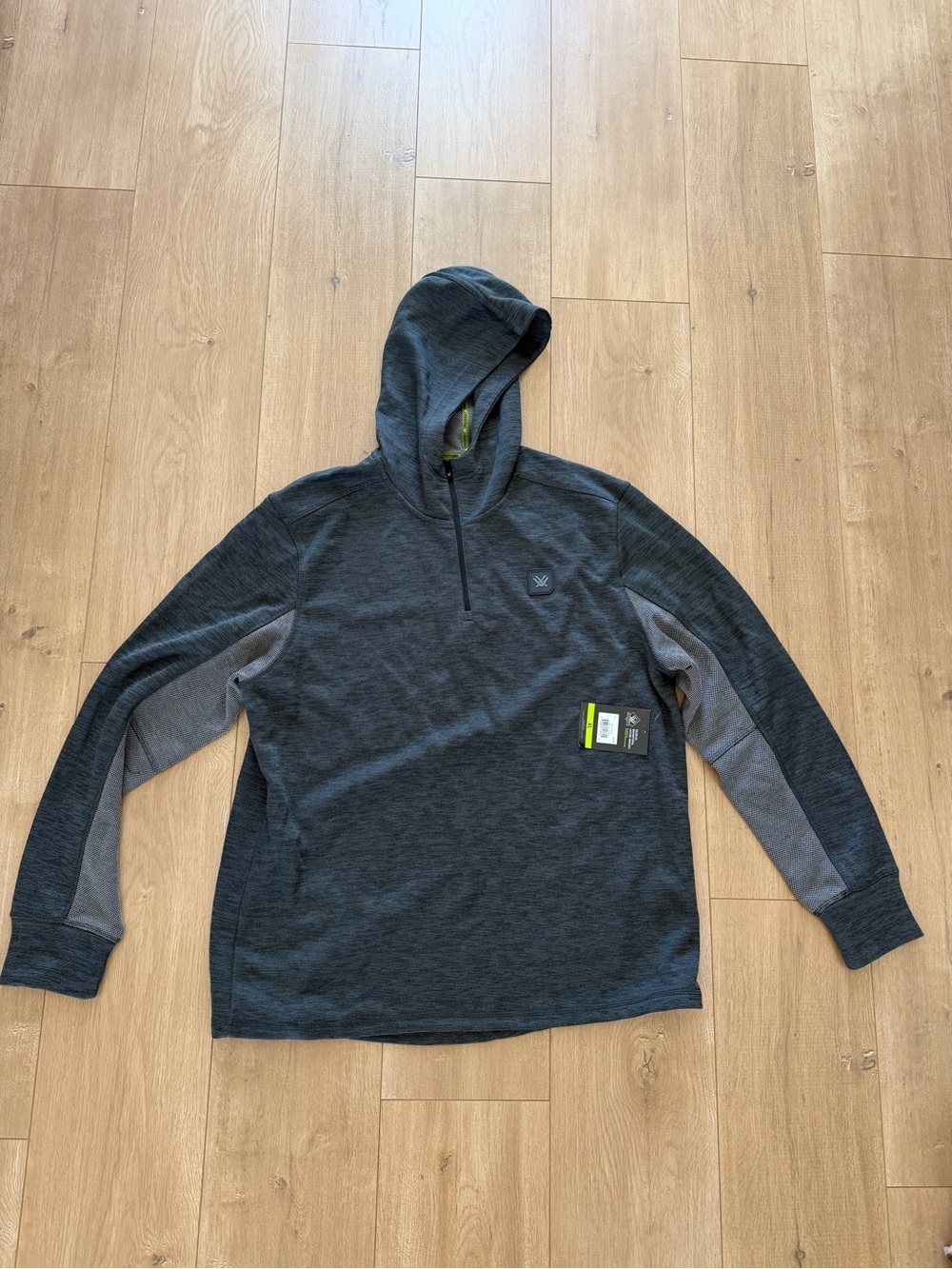 Men's Vortex 1/4 Zip Hooded pullover - grey Heather